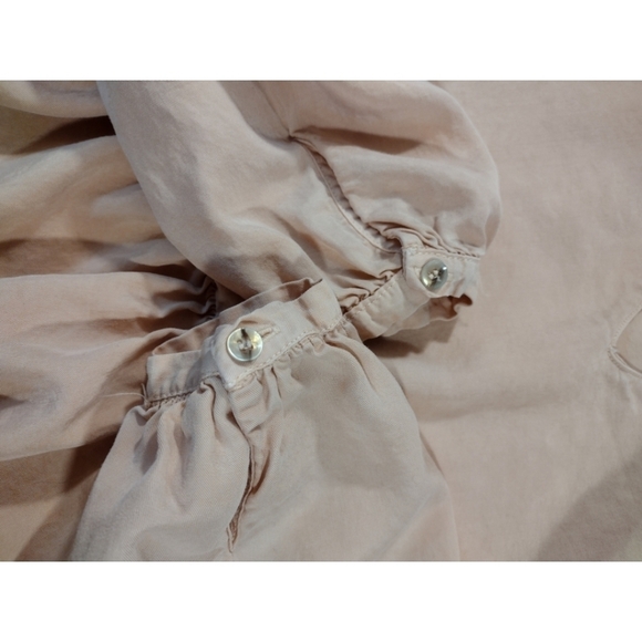 Zara trf apricot peplum long sleeve top - Picture 6 of 8